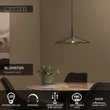 Pendul Lucide BLOMSTER metal, lemn, negru, verde, LED, 9W, 570lm, 2700K - 77493/07/33