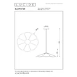 Pendul Lucide BLOMSTER metal, lemn, negru, maro, LED, 9W, 570lm, 2700K - 77493/07/41