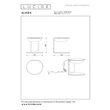 Veioza Lucide ALINDA lemn, sticla, verde, opal, LED, 9W, 440lm, 3000K - 77591/15/33