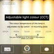 Plafoniera pentru baie Lucide PLANO metal, acril, crom, opal, LED, 16W, 1200lm, 2700K-4000K, IP44 - 78151/18/61