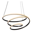 Pendul Lucide ESPIRAL metal, negru, LED, 40W, 2500lm, 2700K-4000K - 78403/40/30
