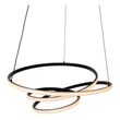Pendul Lucide ESPIRAL metal, negru, LED, 40W, 2500lm, 2700K-4000K - 78403/40/30