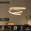 Pendul Lucide ESPIRAL metal, maro, LED, 40W, 2500lm, 2700K-4000K - 78403/40/41