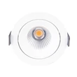 Spot incastrabil Maxlight CYKLOP metal, acril, alb, transparent, LED, 12W, 900lm, 3000K, IP65 - H0094-3000K