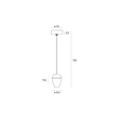 Pendul Maxlight COMETSHINE metal, negru, auriu, LED, 3000K, 3W+5W, 480lm - P0471