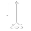 Pendul Maxlight VULCANO metal, auriu, alb, LED, 3000K, 5W, 215lm - P0505