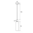 Pendul Maxlight CAMPANILA metal, sticla, alama, transparent, E27 - P0510