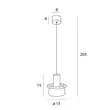 Pendul Maxlight SIGNATURE metal, sticla, alama, alb, LED, 3000K, 8W, 800lm - P0530