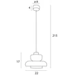 Pendul Maxlight SIGNATURE metal, sticla, alama, alb, LED, 3000K, 8W, 800lm - P0532