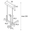 Pendul Maxlight SOHO metal, negru, LED, 25W, 1728lm, 3000K - P0546