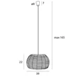 Pendul Maxlight PRASLIN bumbac, maro, E27 - P0583