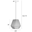 Pendul Maxlight PRASLIN bumbac, maro, E27 - P0584