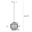 Pendul Maxlight LABRIZ hartie, maro, E27 - P0586
