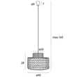 Pendul Maxlight RAFFLE hartie, maro, E27 - P0587