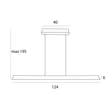Pendul Maxlight JO-JO metal, auriu, LED, 38W, 3420lm, 2700K-5500K - P0594
