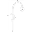 Aplica de perete Maxlight ENIGMA metal, sticla, auriu, alb, LED, 3000K, 2W, 176lm - W0338