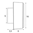 Aplica de perete Maxlight LIPARI metal, acril, auriu, transparent, LED, 6W, 493lm, 3000K - W0358