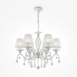 Candelabru Maytoni GRACE organza alb 6x E14 - ARM247-06-G