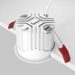 Spot incastrabil Maytoni ALFA metal, alb, negru, LED, 15W, 2700K, 750Lm - DL043-01-15W2.7K-RD-WB-DE