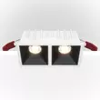 Spot incastrabil Maytoni Alfa LED metal, plastic, alb, negru, LED, 4000K, 20W, 1000lm - DL043-02-10W4K-SQ-WB