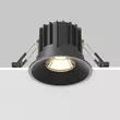 Spot incastrabil Maytoni ROUND metal, negru, LED, 3000K, 12W, 910lm - DL058-12W3K-B