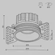 Spot incastrabil Maytoni ROUND metal, negru, LED, 3000K, 12W, 880lm - DL058-12W3K-TRS-B