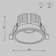 Spot incastrabil Maytoni ROUND metal, alb, LED, 3000K, 12W, 920lm - DL058-12W3K-W