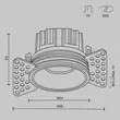 Spot incastrabil Maytoni ROUND metal, alb, LED, 3000K, 7W, 460lm - DL058-7W3K-TRS-W