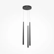 Pendul Maytoni Cascade metal, negru, LED, 4000K, 19W, 1400lm - MOD132PL-L28BK1