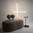 Pendul Maytoni COSMO metal, sticla, negru, transparent, LED, 3000K, 39W, 4800lm - MOD210PL-L39B3K