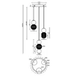 Pendul Maytoni DROP metal, sticla, crom, LED, 3000K, 33W, 4000lm - MOD273PL-L33CH3K