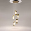 Pendul Maytoni DROP metal, sticla, auriu, LED, 3000K, 80W, 9300lm - MOD273PL-L80G3K