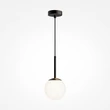 Pendul Maytoni Basic form metal, sticla, negru, alb, E14 - MOD321PL-01B