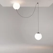 Pendul Maytoni TWINS metal, sticla, negru, alb, LED, 20W, 3000K, 1400Lm - MOD427PL-L20B3K1