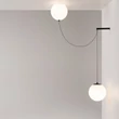 Pendul Maytoni TWINS metal, sticla, negru, alb, LED, 20W, 3000K, 1400Lm - MOD427PL-L20B3K1