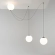 Pendul Maytoni TWINS metal, sticla, negru, alb, LED, 26W, 3000K, 1700Lm - MOD427PL-L30B3K1
