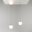 Pendul Maytoni TWINS metal, sticla, negru, alb, LED, 26W, 3000K, 1700Lm - MOD427PL-L30B3K1