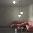 Pendul Maytoni TWINS metal, sticla, negru, alb, LED, 26W, 3000K, 1700Lm - MOD427PL-L30B3K1