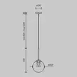 Pendul Maytoni BASIC FORM metal, sticla, auriu, transparent, G9 - MOD521PL-01G3