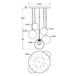 Pendul Maytoni BASIC FORM metal, sticla, auriu, transparent, G9 - MOD521PL-05G