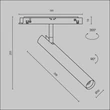 Sursa de lumina pentru sistem magnetic EXILITY Maytoni FOCUS T metal, negru, LED, 3000K, 6W, 270lm - TR141-2-6W3K-M-B