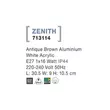 Aplica de perete exterioara NovaLuce Zenith metal, plastic, maro, E27, IP54 - NL-713114