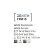 Aplica de perete exterioara NovaLuce Zenith metal, plastic, alb, E27, IP44 - NL-713115