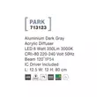 Lampadar exterior NovaLuce Park metal, plastic, gri, LED, 3000K, 6W, 350lm, IP54 - NL-713123