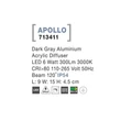 Aplica de perete exterioara NovaLuce Apollo metal, plastic, gri, LED, 3000K, 6W, 300lm, IP54 - NL-713411