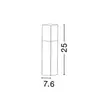 Lampadar exterior NovaLuce Stick metal, plastic, gri, alb, E27, IP54 - NL-71371102