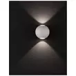 Aplica de perete exterioara NovaLuce Como metal, sticla, alb, LED, 3000K, 2x5W, 560lm, IP54 - NL-726217