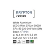 Lampa exterioara incastrabila NovaLuce Krypton metal, alb, LED, 3000K, 3W, 270lm, IP54 - NL-726405