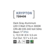 Lampa exterioara incastrabila NovaLuce Krypton metal, gri, LED, 3000K, 3W, 270lm, IP54 - NL-726406