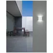 Aplica de perete exterioara NovaLuce Soho metal, sticla, alb, LED, 3000K, 2x3W, 480lm, IP54 - NL-740402